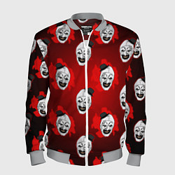 Мужской бомбер Funny clown Art in blood