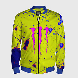 Бомбер мужской Monster energy краски, цвет: 3D-синий