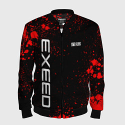 Бомбер мужской Exeed - красные брызги краски, цвет: 3D-черный