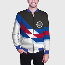 Бомбер мужской Nissan geometry steel, цвет: 3D-синий — фото 2