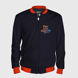 Бомбер мужской One love forever, цвет: 3D-красный