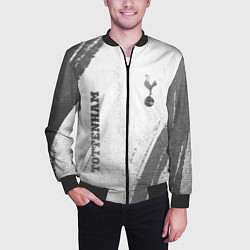 Бомбер мужской Tottenham - white gradient вертикально, цвет: 3D-черный — фото 2