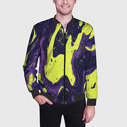 Бомбер мужской Камуфляжный пятна, цвет: 3D-черный — фото 2
