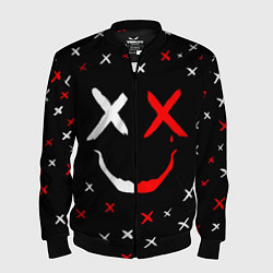 Бомбер мужской Smile face, цвет: 3D-черный