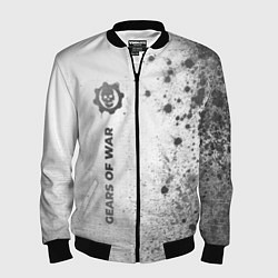 Бомбер мужской Gears of War - white gradient по-вертикали, цвет: 3D-черный