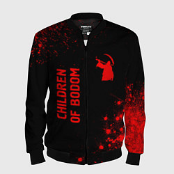 Бомбер мужской Children of Bodom - red gradient вертикально, цвет: 3D-черный