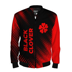 Бомбер мужской Black Clover - red gradient вертикально, цвет: 3D-черный