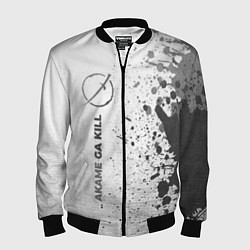 Бомбер мужской Akame ga Kill - white gradient по-вертикали, цвет: 3D-черный
