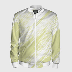 Бомбер мужской The color is white and yellow, цвет: 3D-белый