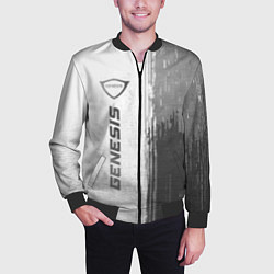 Бомбер мужской Genesis - white gradient по-вертикали, цвет: 3D-черный — фото 2