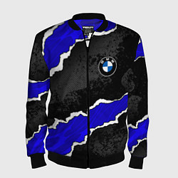 Мужской бомбер BMW - синие разрывы