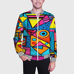 Бомбер мужской Кислая геометрия, цвет: 3D-меланж — фото 2