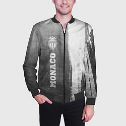 Бомбер мужской Monaco - grey gradient по-вертикали, цвет: 3D-черный — фото 2