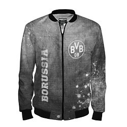 Бомбер мужской Borussia - grey gradient вертикально, цвет: 3D-черный