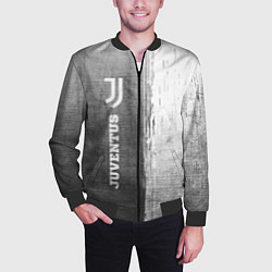 Бомбер мужской Juventus - grey gradient по-вертикали, цвет: 3D-черный — фото 2
