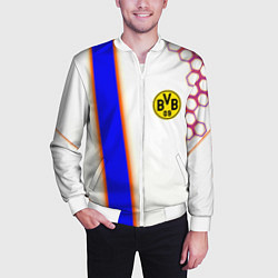 Бомбер мужской Borussia geometry sport, цвет: 3D-белый — фото 2