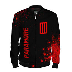 Бомбер мужской Paramore - red gradient вертикально, цвет: 3D-черный