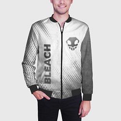 Бомбер мужской Bleach - white gradient вертикально, цвет: 3D-черный — фото 2