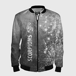 Бомбер мужской Scorpions - grey gradient по-вертикали, цвет: 3D-черный