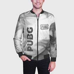 Бомбер мужской PUBG - white gradient вертикально, цвет: 3D-черный — фото 2