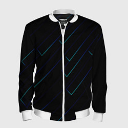 Бомбер мужской Color blue black, цвет: 3D-белый