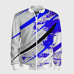 Бомбер мужской Color white blue, цвет: 3D-белый