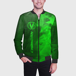 Бомбер мужской Changan - green gradient по-вертикали, цвет: 3D-черный — фото 2