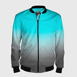 Бомбер мужской Серо-голубой светлый градиент, цвет: 3D-черный