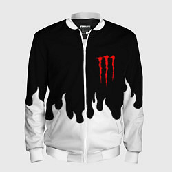 Бомбер мужской Monster energy red logo, цвет: 3D-белый