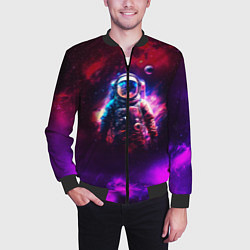Бомбер мужской Космонавт пламенный, цвет: 3D-черный — фото 2