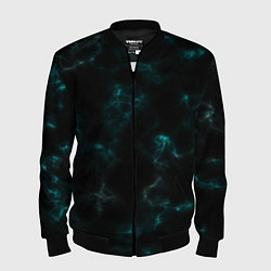 Мужской бомбер Color black turquoise