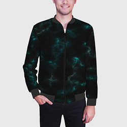 Бомбер мужской Color black turquoise, цвет: 3D-черный — фото 2