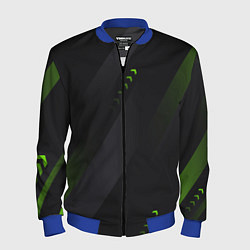 Мужской бомбер Color black green