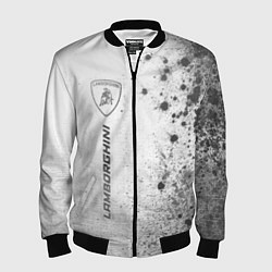 Бомбер мужской Lamborghini - white gradient по-вертикали, цвет: 3D-черный