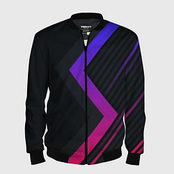 Мужской бомбер Color black line