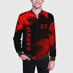 Бомбер мужской Exeed - red gradient вертикально, цвет: 3D-черный — фото 2