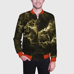 Бомбер мужской Lightning yellow, цвет: 3D-красный — фото 2