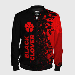 Бомбер мужской Black Clover - red gradient по-вертикали, цвет: 3D-черный