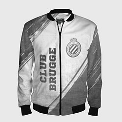 Бомбер мужской Club Brugge - white gradient вертикально, цвет: 3D-черный
