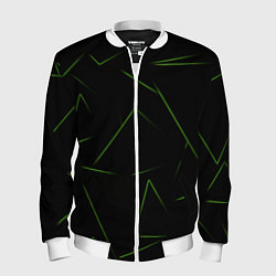 Мужской бомбер Color green line