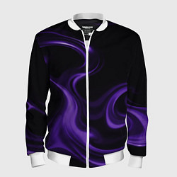 Бомбер мужской The color is purple, цвет: 3D-белый
