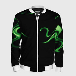 Бомбер мужской The color is light green abstraction, цвет: 3D-белый