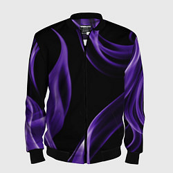 Бомбер мужской Purple abstraction, цвет: 3D-черный