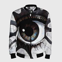 Бомбер мужской Глаз и щупальца - психоделика, цвет: 3D-черный