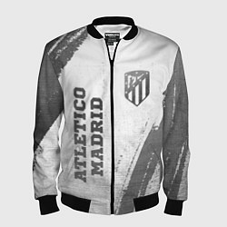 Бомбер мужской Atletico Madrid - white gradient вертикально, цвет: 3D-черный