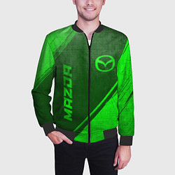 Бомбер мужской Mazda - green gradient вертикально, цвет: 3D-черный — фото 2