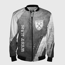 Бомбер мужской West Ham - grey gradient вертикально, цвет: 3D-черный