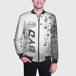 Бомбер мужской BYD - white gradient по-вертикали, цвет: 3D-черный — фото 2