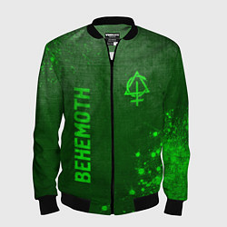 Бомбер мужской Behemoth - green gradient вертикально, цвет: 3D-черный