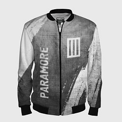 Бомбер мужской Paramore - grey gradient вертикально, цвет: 3D-черный